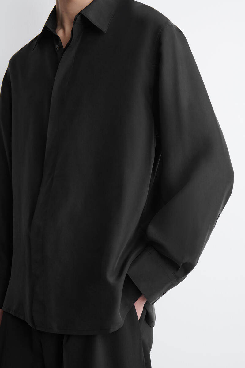 COS テーラード シルクシャツ