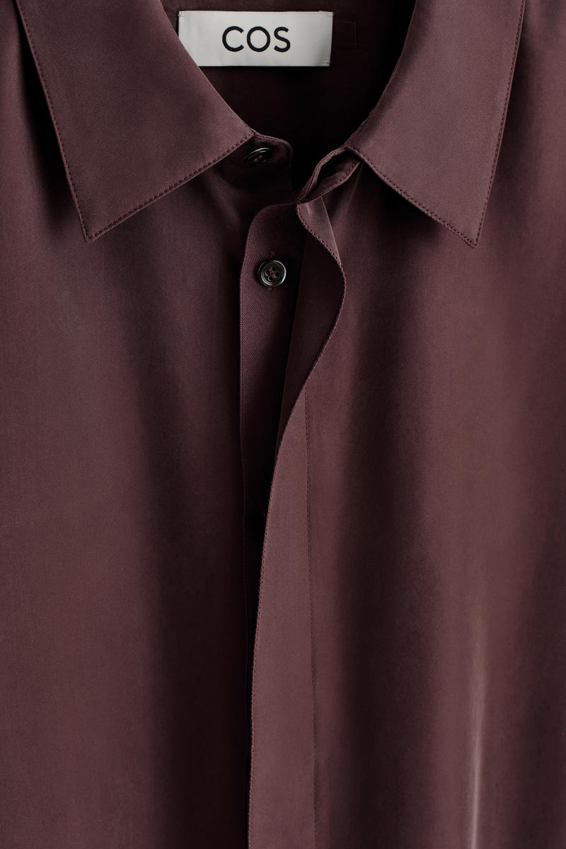 COS テーラード シルクシャツ
