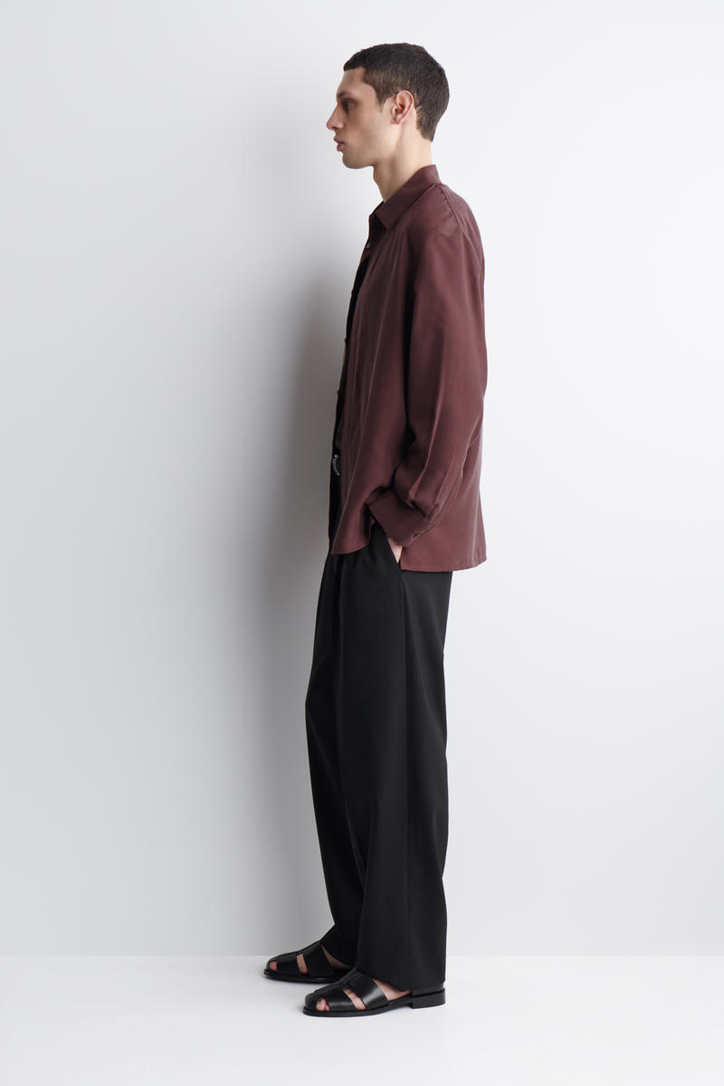 COS テーラード シルクシャツ