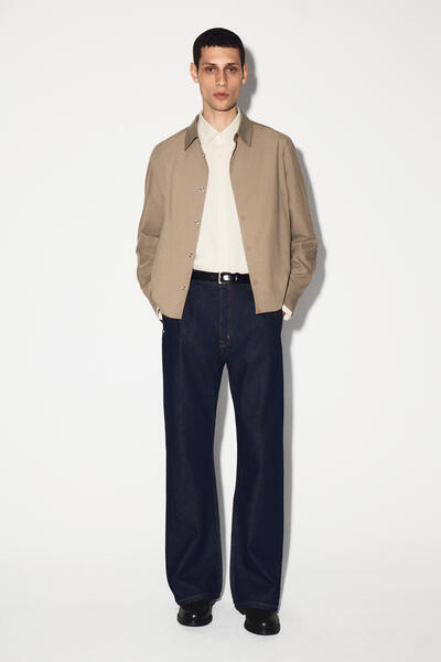 COS コントラストパネル コットンオーバーシャツ