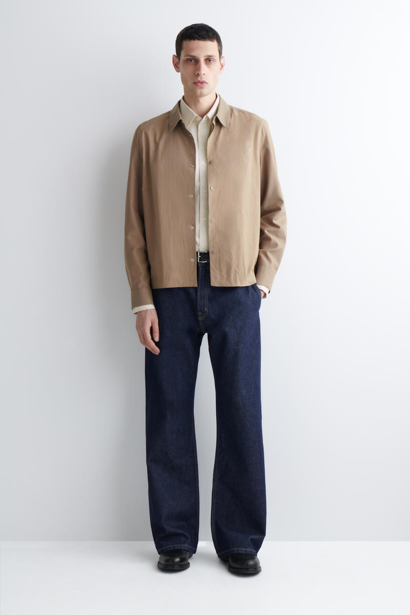 COS コントラストパネル コットンオーバーシャツ