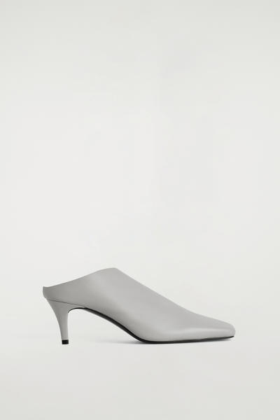 COS ドレープレザー キトンヒールミュール