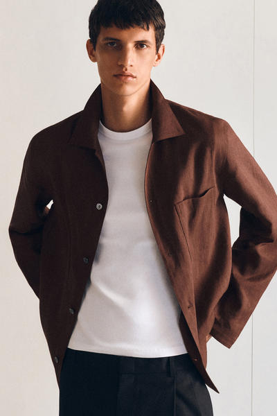 COS リラックスリネンシャツ