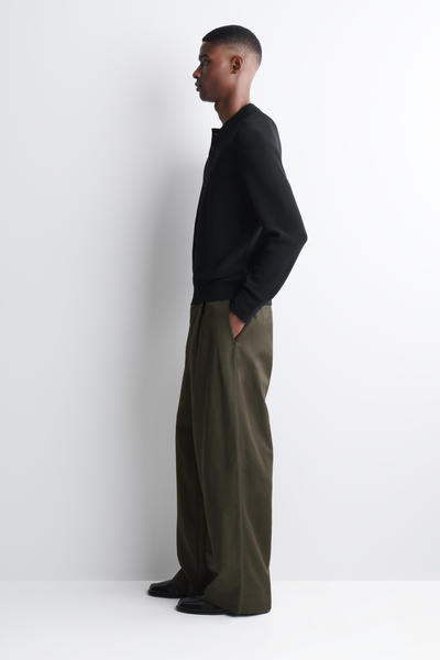 COS ニットコットン ヘンリートップス