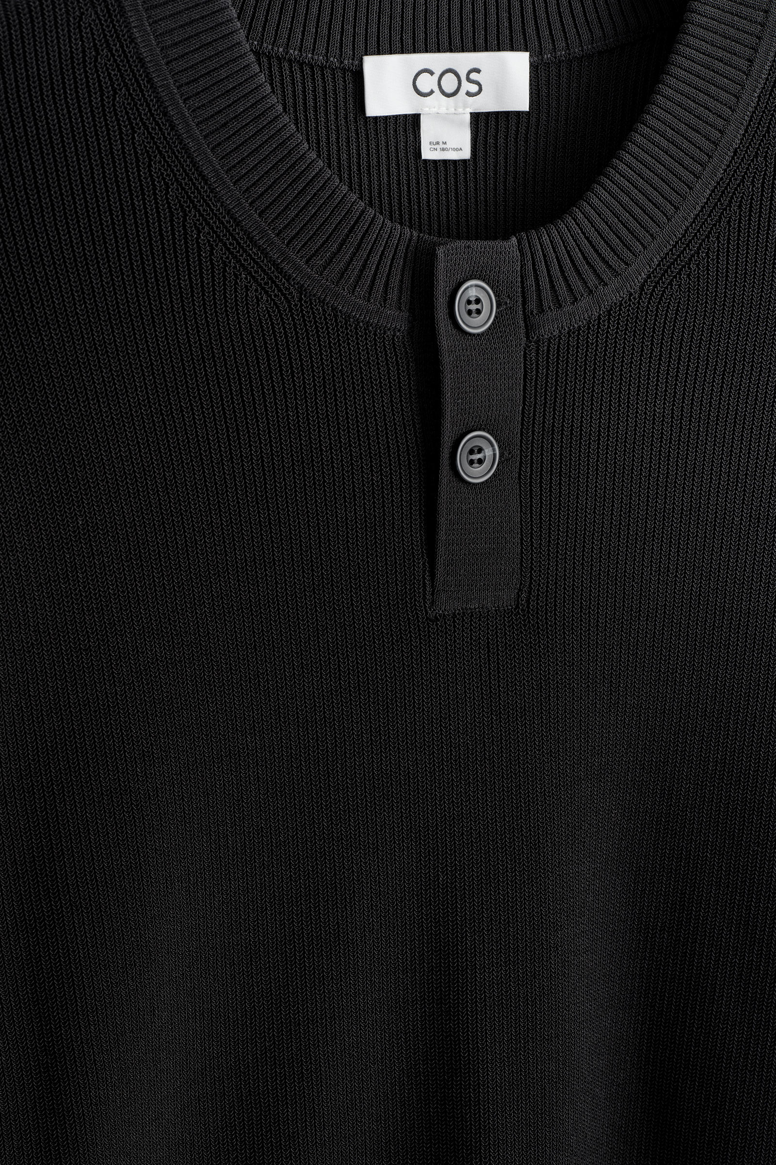 KNITTED COTTON HENLEY JUMPER ニットコットン ヘンリートップス