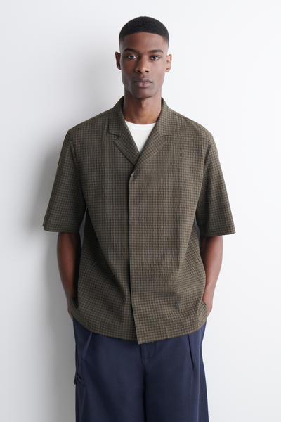 COS シアサッカー　リゾートシャツ