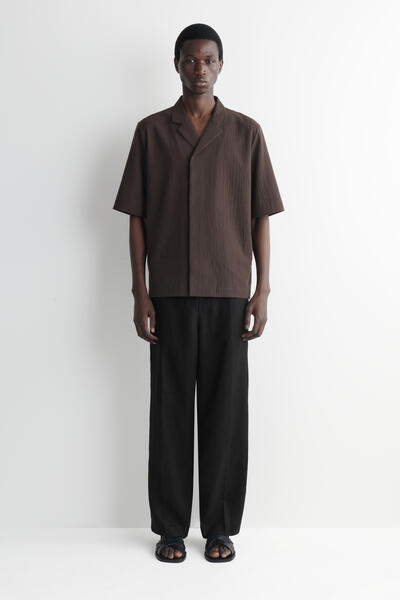 COS シアサッカー　リゾートシャツ