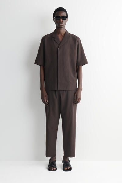 COS シアサッカー　リゾートシャツ