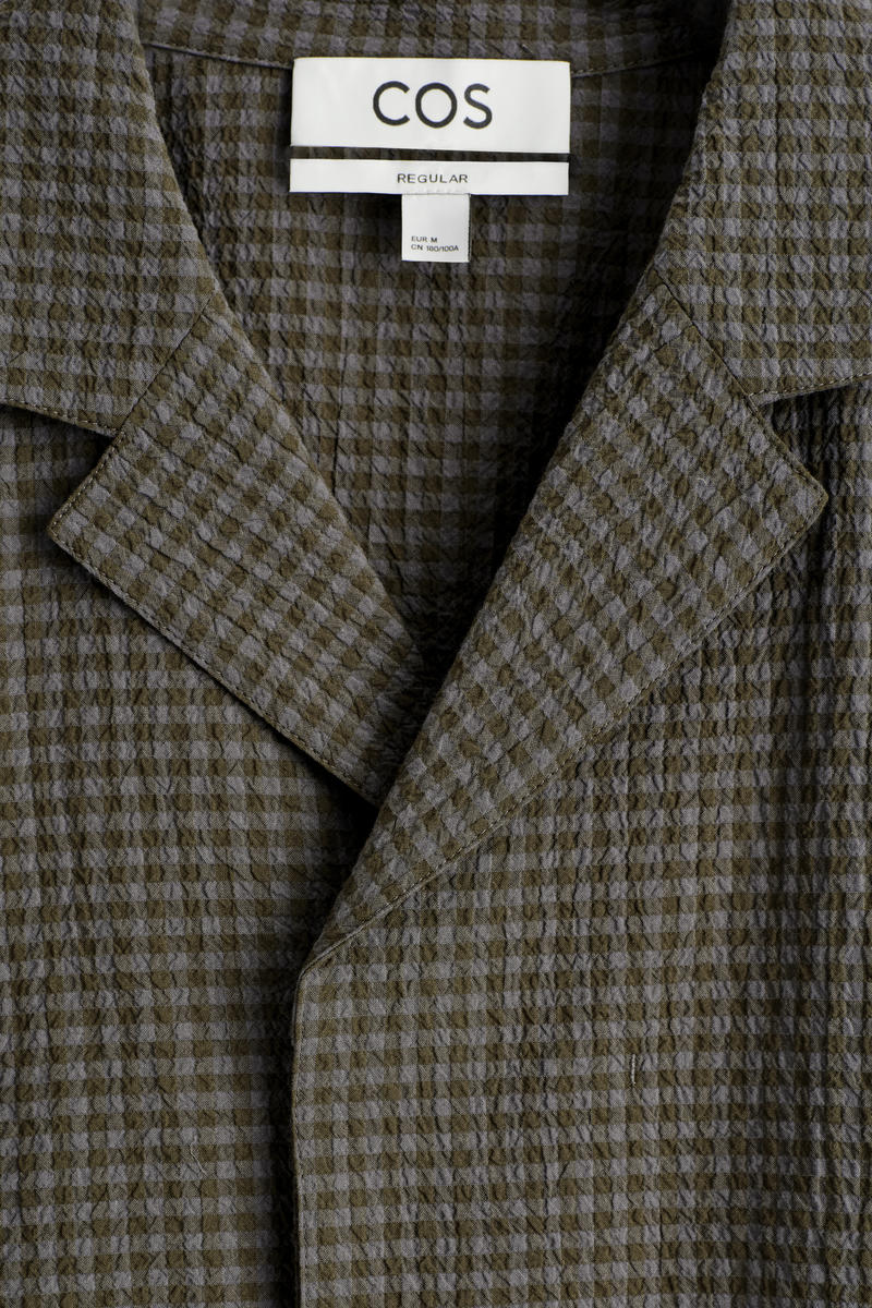 COS シアサッカー　リゾートシャツ