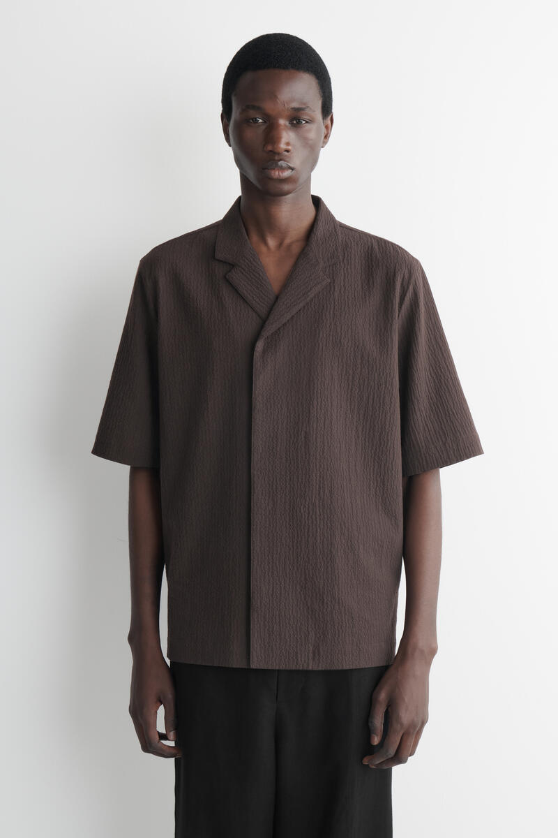 COS シアサッカー　リゾートシャツ