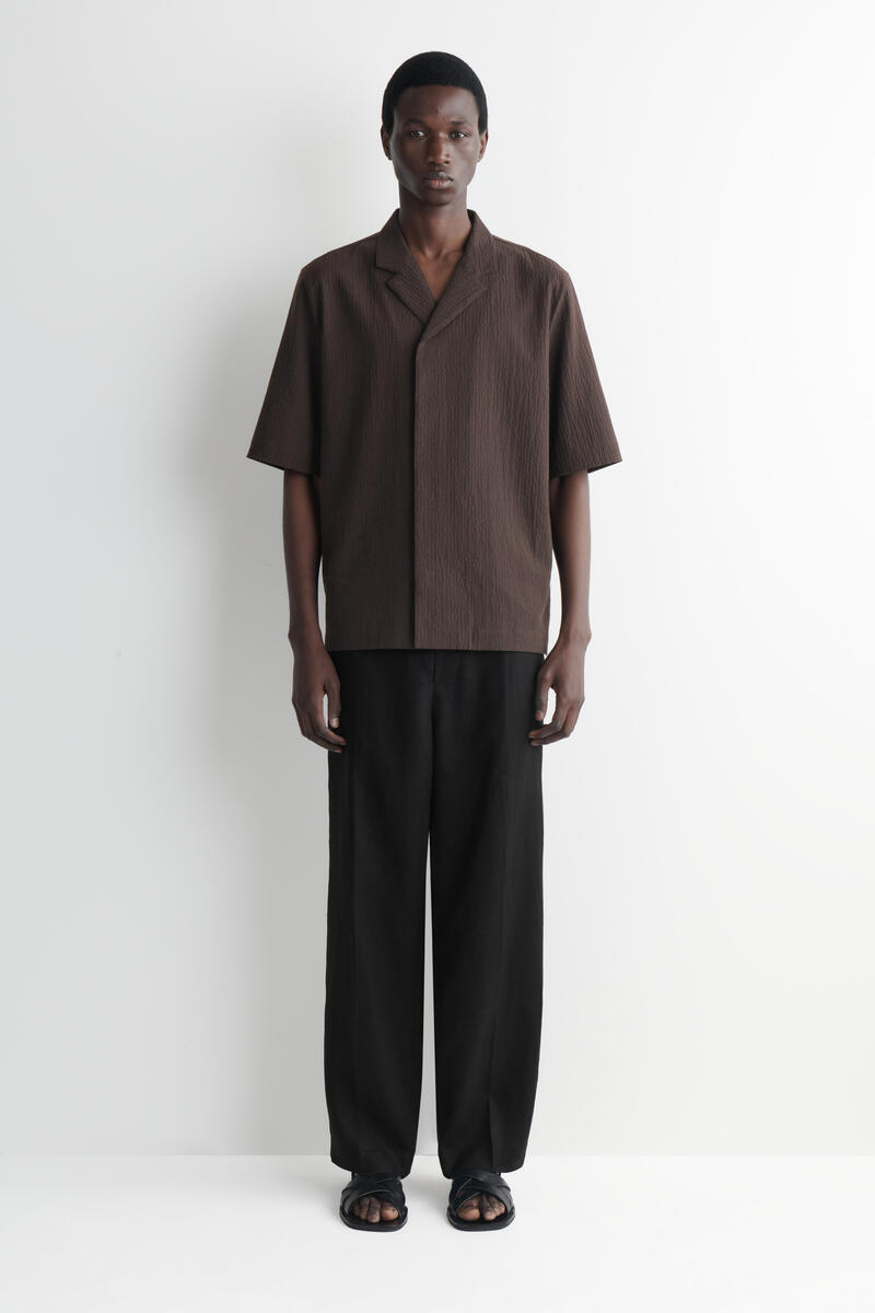 COS シアサッカー　リゾートシャツ