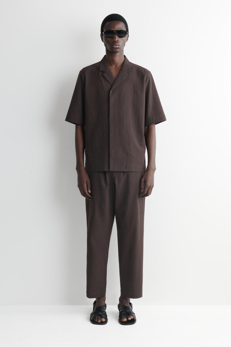 COS シアサッカー　リゾートシャツ