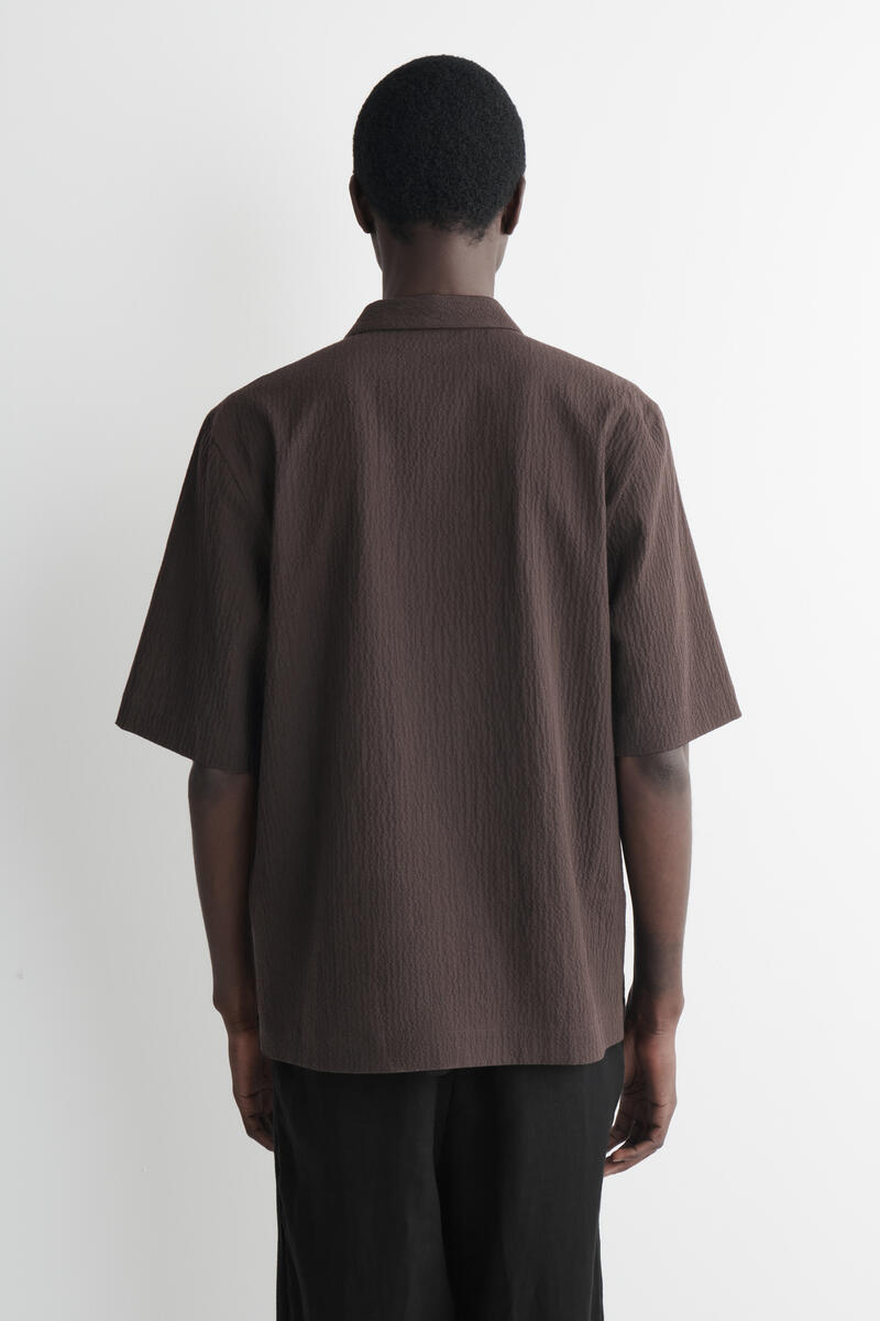 COS シアサッカー　リゾートシャツ