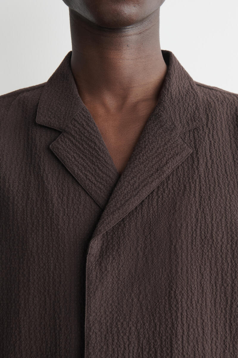 COS シアサッカー　リゾートシャツ