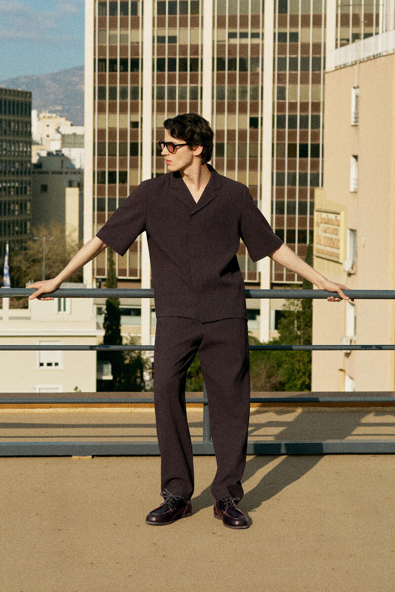 COS シアサッカー　リゾートシャツ