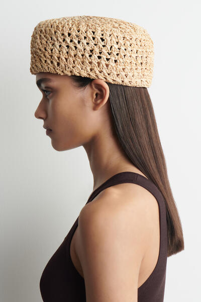 COS ラフィアベレー帽