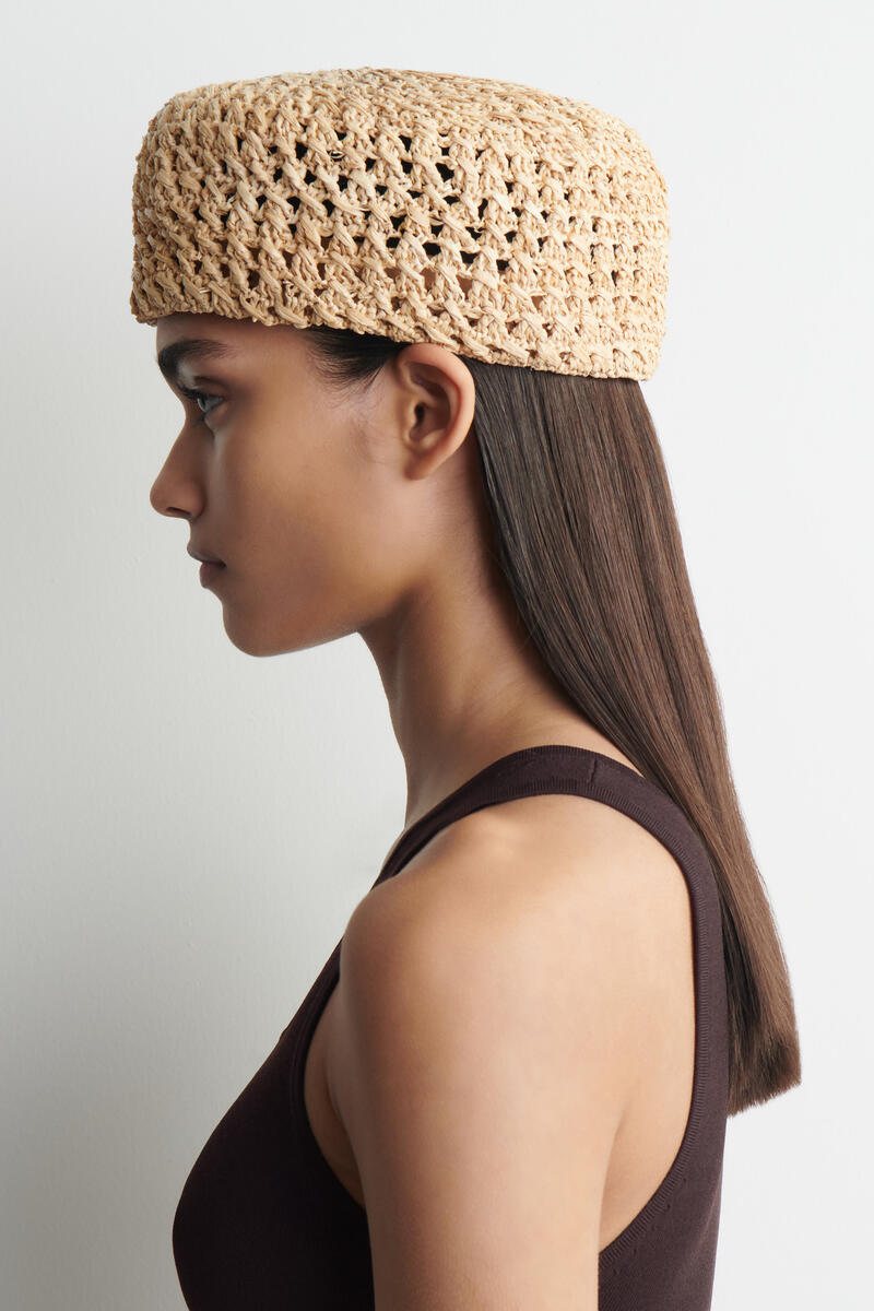 COS ラフィアベレー帽