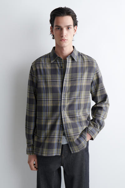 COS チェック柄　コットンツイルシャツ