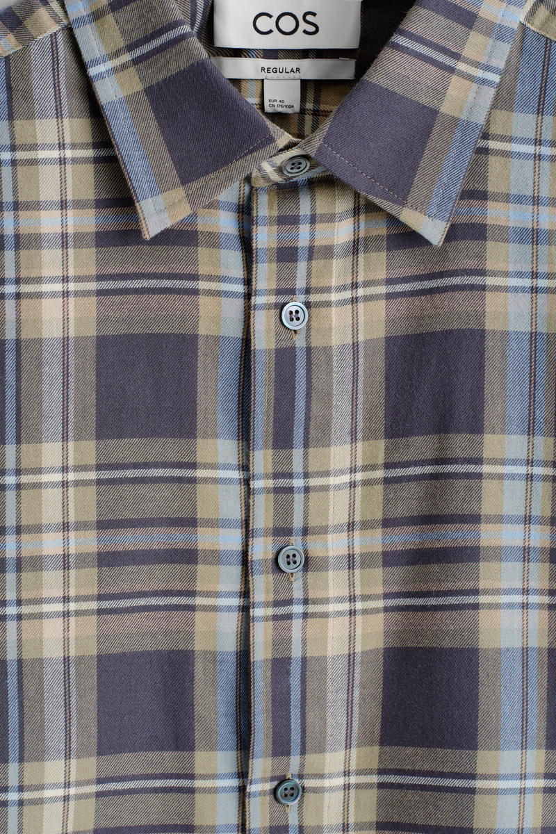 COS チェック柄　コットンツイルシャツ