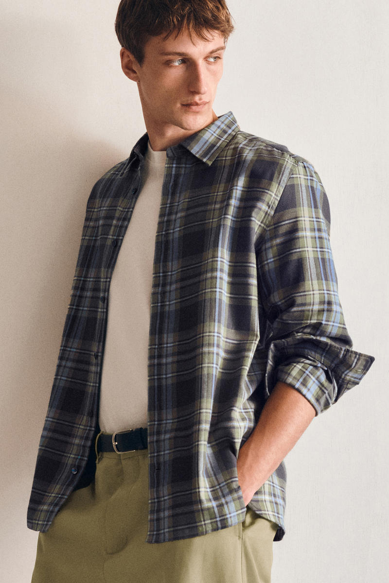 COS チェック柄　コットンツイルシャツ
