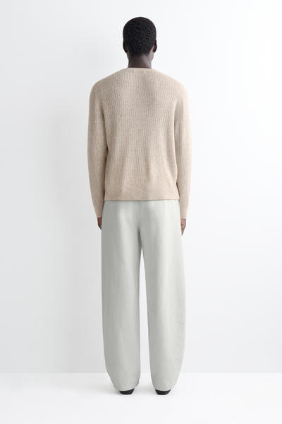 COS カシミアリネンヘンリーネックTシャツ