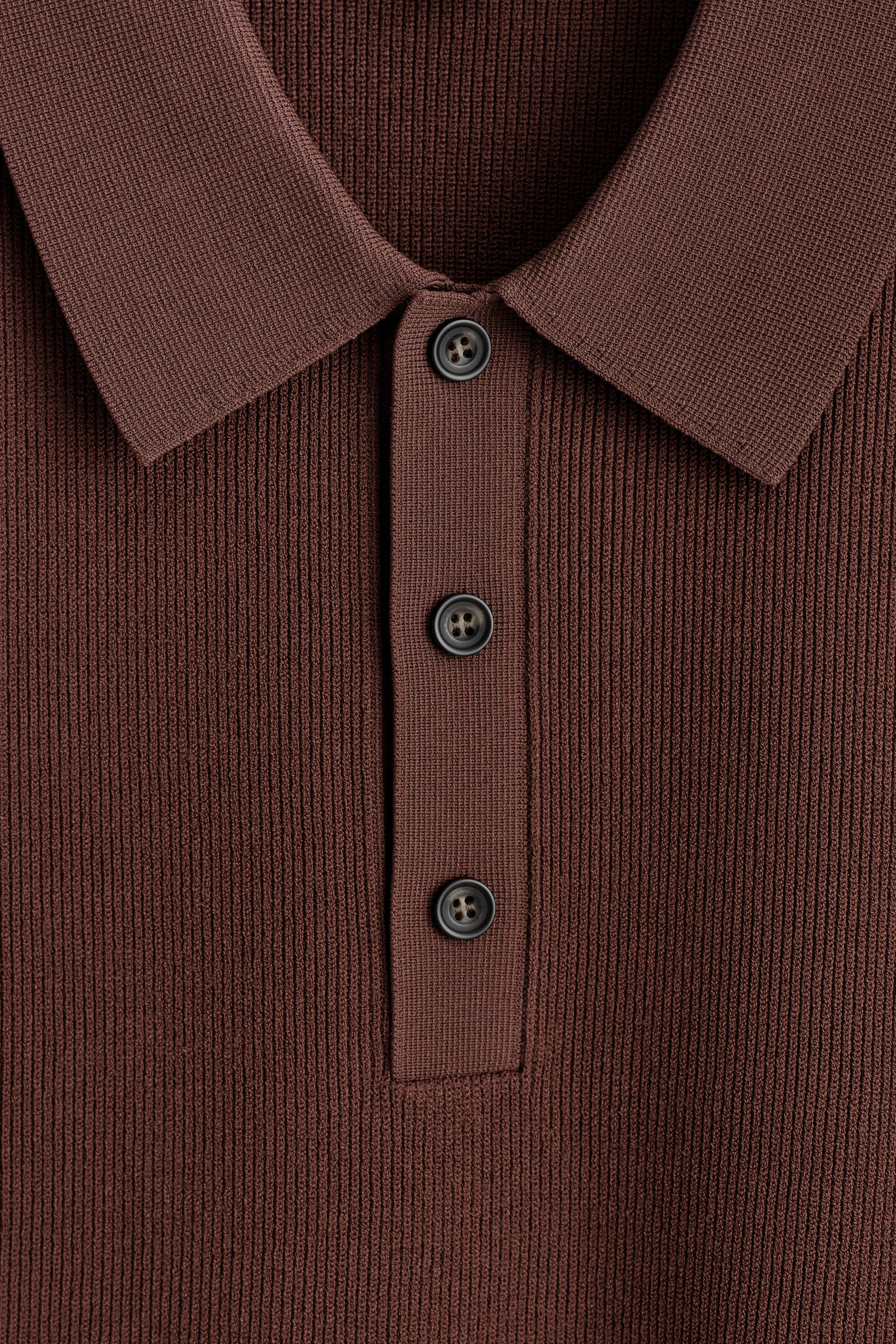 SLIM RIBBED BOUCLE-KNIT POLO SHIRT スリムリブブークレニット