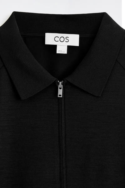 COS ウールジャージ ボンバージャケット