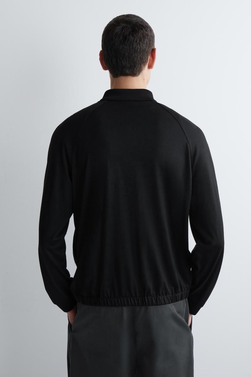 COS ウールジャージ ボンバージャケット