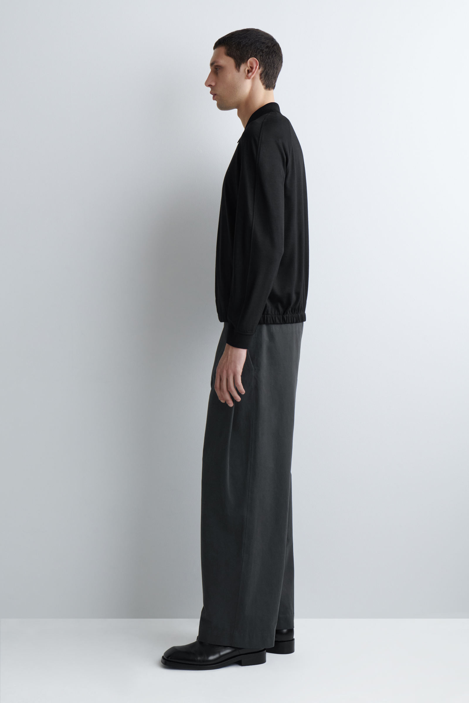 WOOL-JERSEY BOMBER JACKET ウールジャージ ボンバージャケット