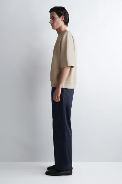 COS オーバーサイズ 半袖コットン スウェットシャツ