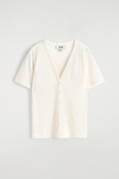 COS ポイントルニット半袖カーディガン
