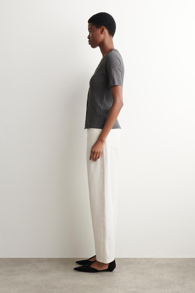 COS ポイントルニット半袖カーディガン