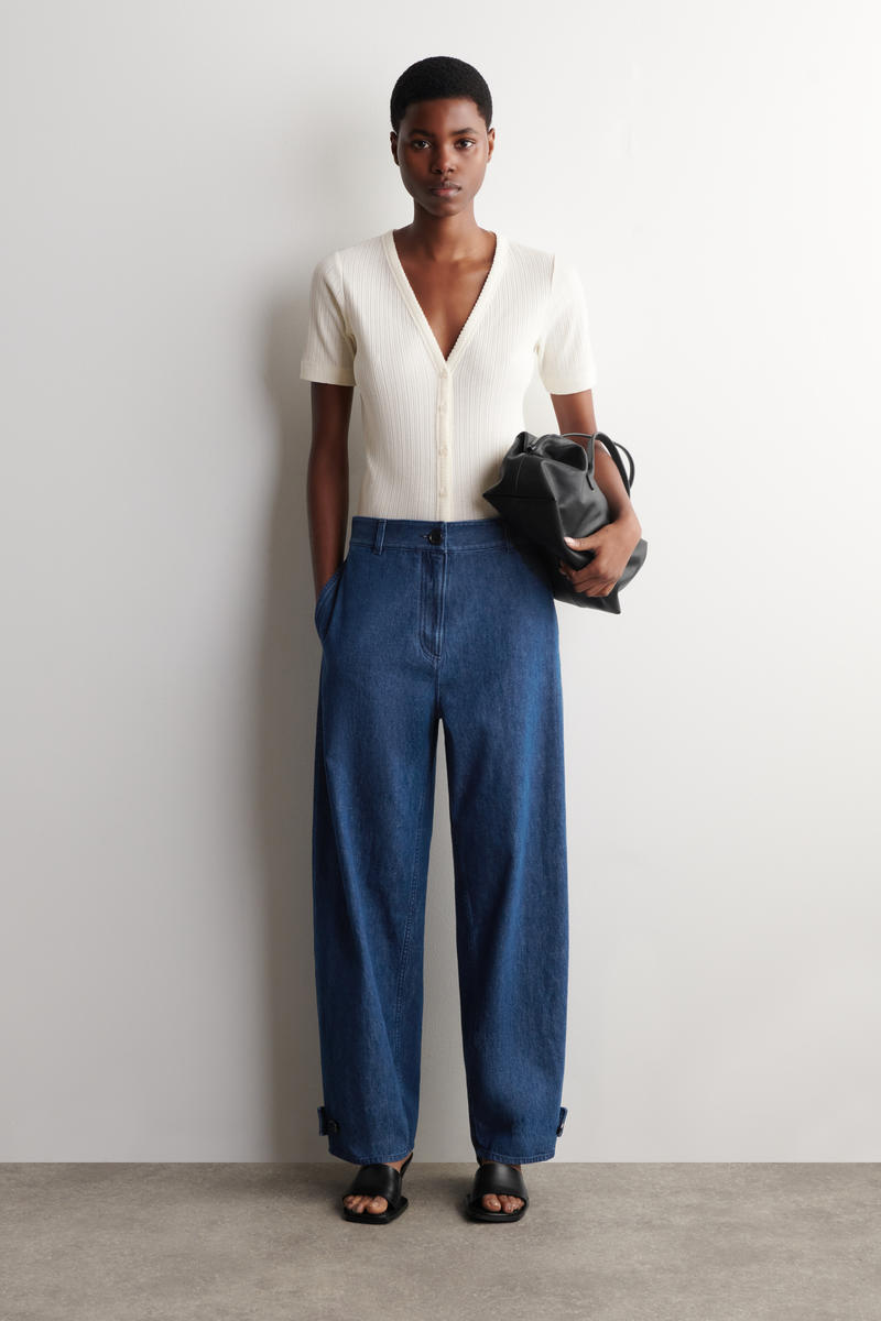 COS ポイントルニット半袖カーディガン