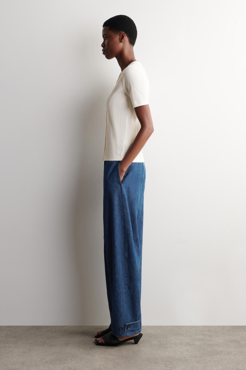 COS ポイントルニット半袖カーディガン