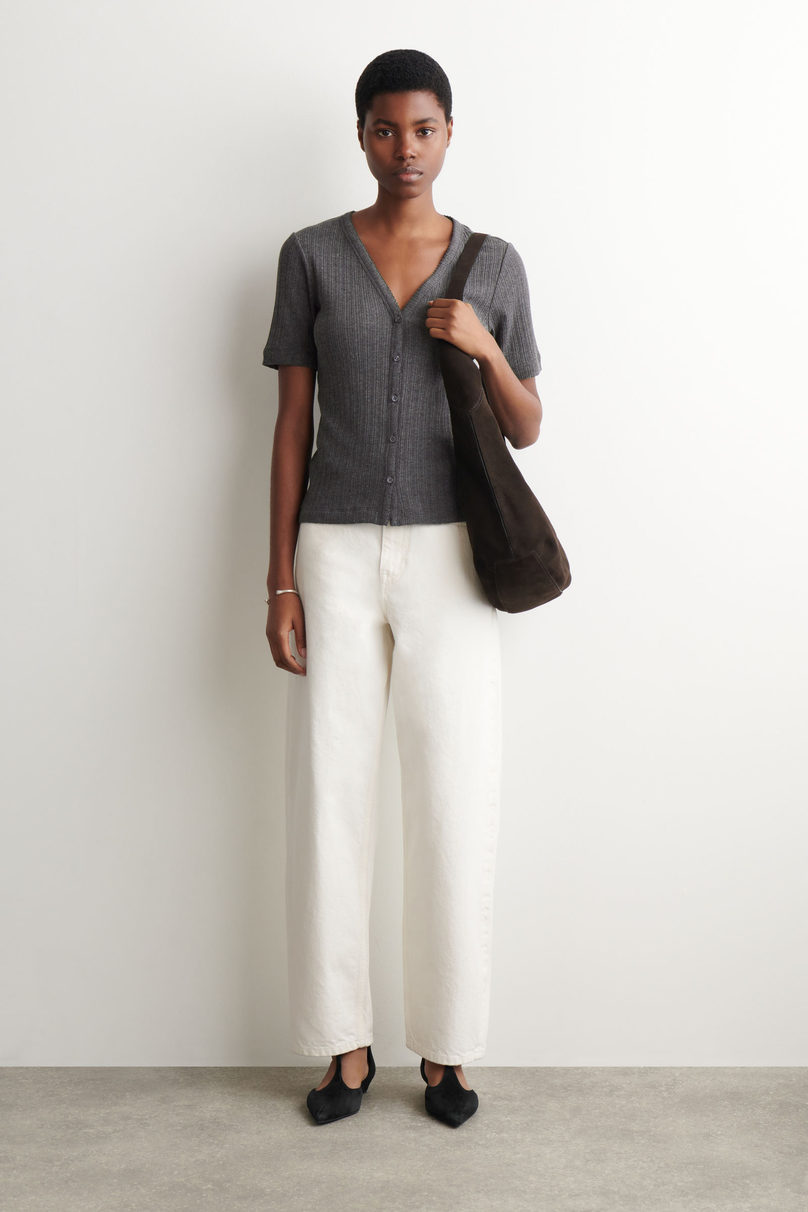 POINTELLE-KNIT SHORT-SLEEVED CARDIGAN ポイントルニット半袖
