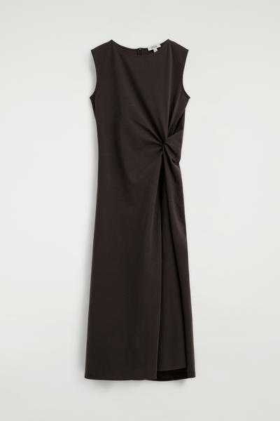 COS ツイストディテール ジャージーミディドレス