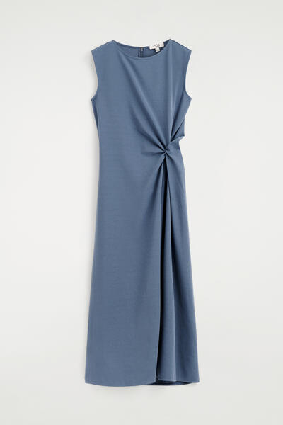 COS ツイストディテール ジャージーミディドレス