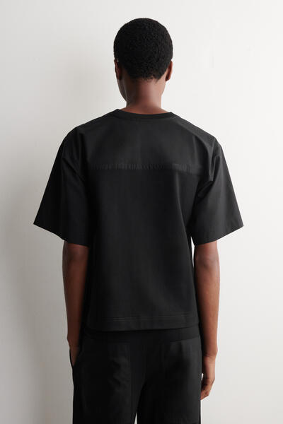 COS ポプリンパネル ジャージーTシャツ