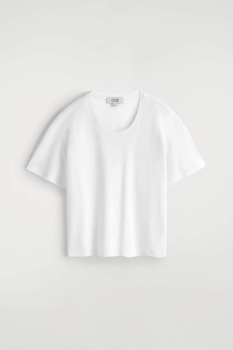 COS スクープネック コットンTシャツ