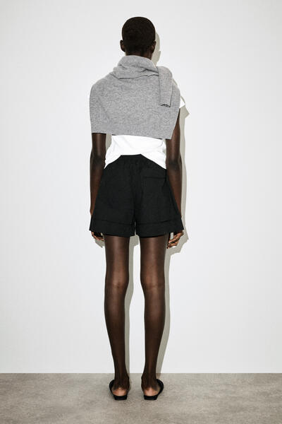 COS エラスティック グログランディテール コットンショーツ