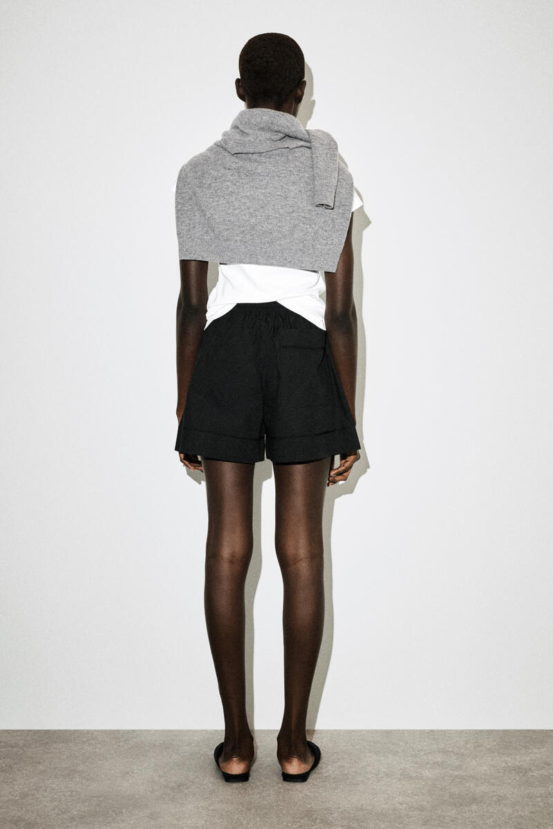 COS エラスティック グログランディテール コットンショーツ