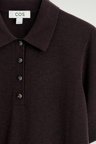 COS シュランケン ウールブレンドポロシャツ