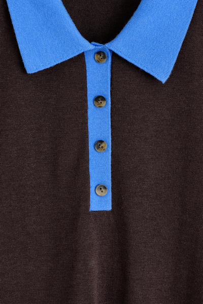 COS シュランケン ウールブレンドポロシャツ