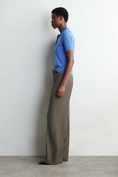 COS シュランケン ウールブレンドポロシャツ