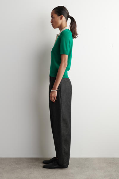 COS シュランケン ウールブレンドポロシャツ