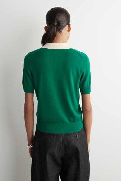 COS シュランケン ウールブレンドポロシャツ