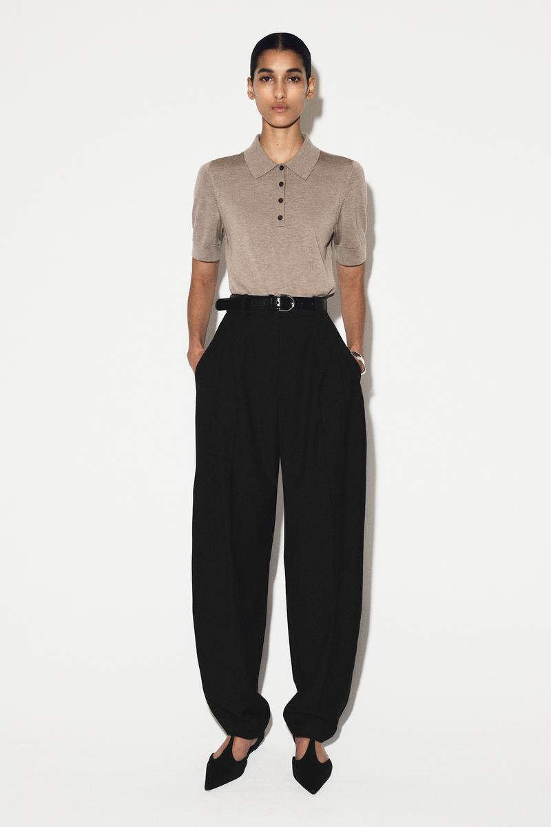 COS シュランケン ウールブレンドポロシャツ