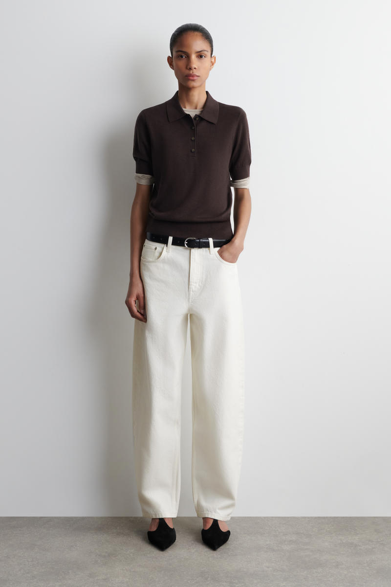 COS シュランケン ウールブレンドポロシャツ