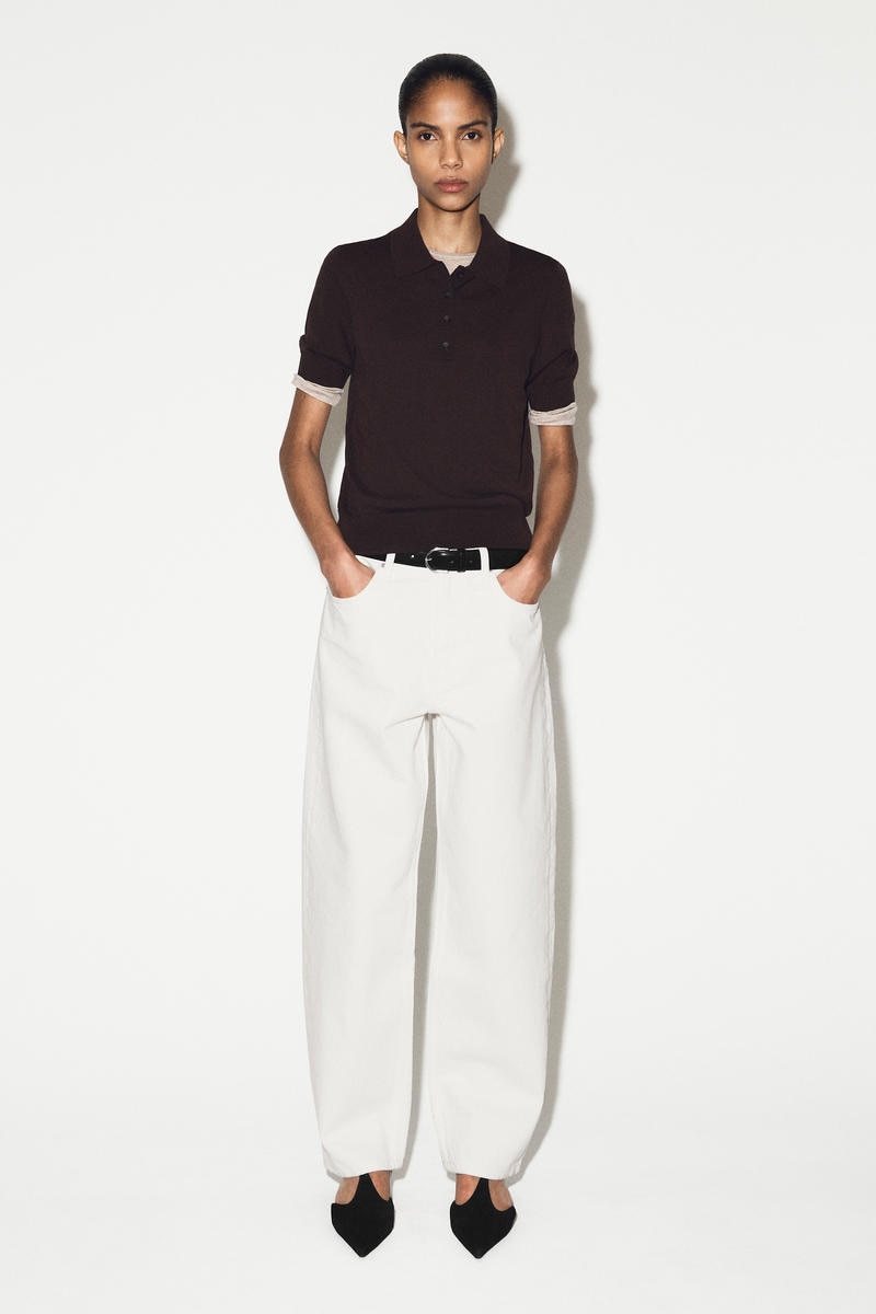 COS シュランケン ウールブレンドポロシャツ