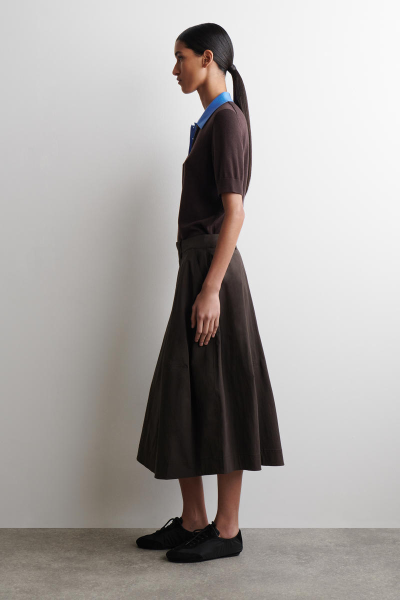 COS シュランケン ウールブレンドポロシャツ